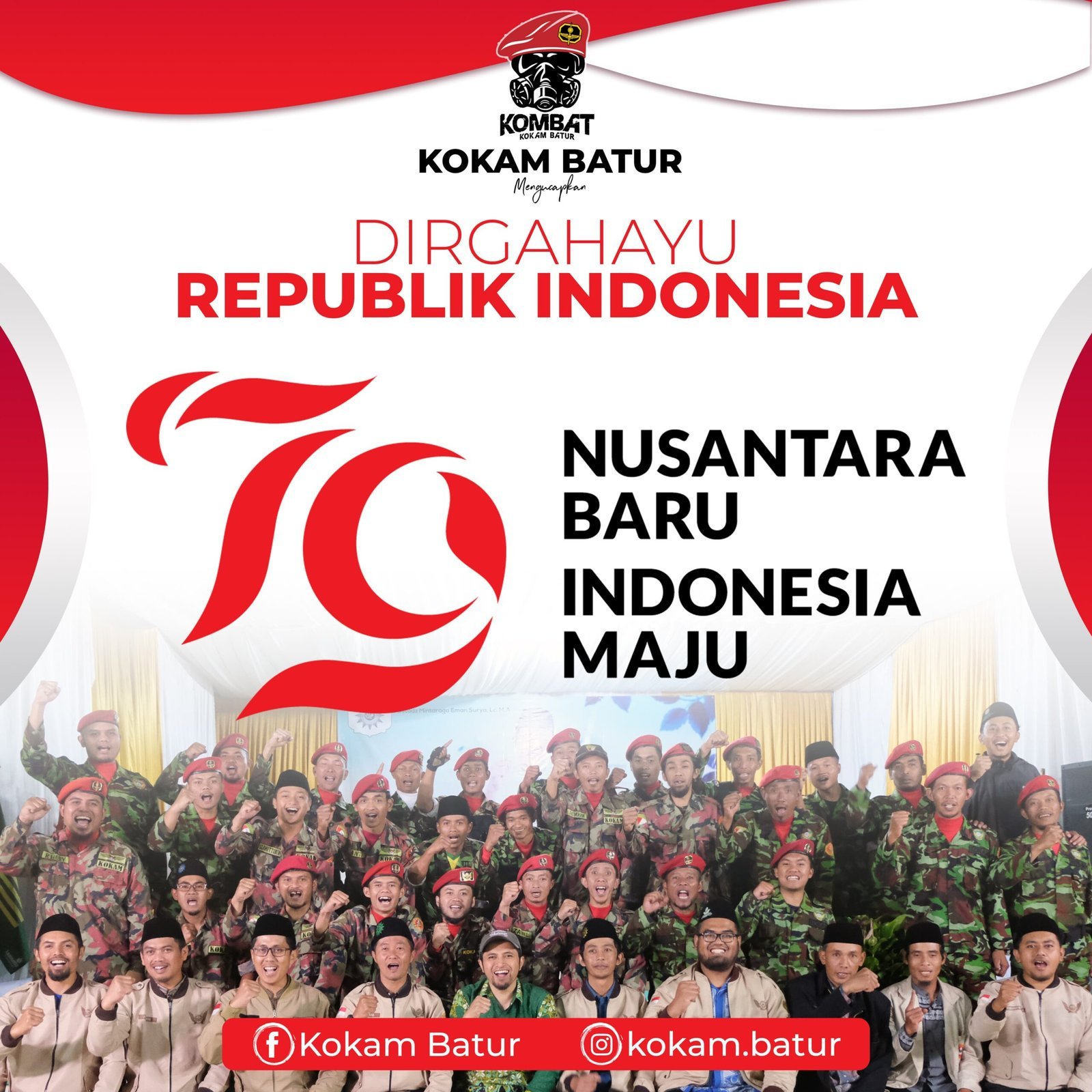KOKAM Batur Amankan Upacara Kemerdekaan di Lapangan Desa Batur