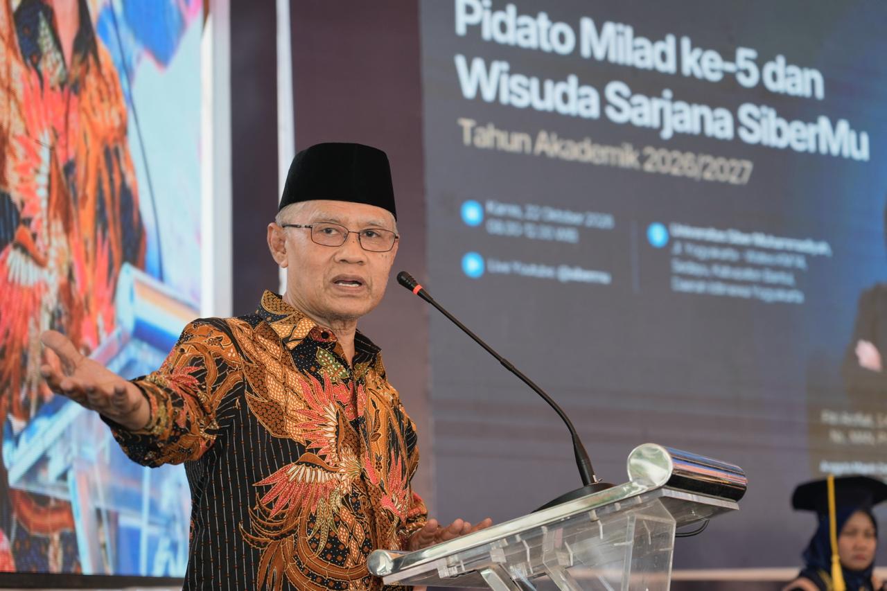 Milad ke-5 dan Wisuda Sibermu, Haedar Nashir Tekankan Pentingnya Menjaga Identitas Kampus Siber